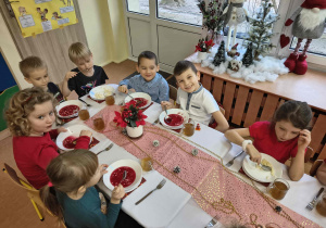 Wigilijny obiad w przedszkolu.