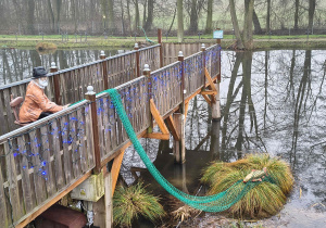 Dzieci rozmawiają o treści bajki pt. Złota Rybka.