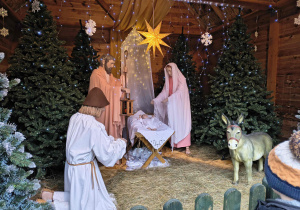 Zdjęcie szopki w Krainie Świętego Mikołaja.