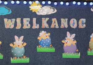 Prezentacja wielkanocnej dekoracji w grupie Pszczółek.